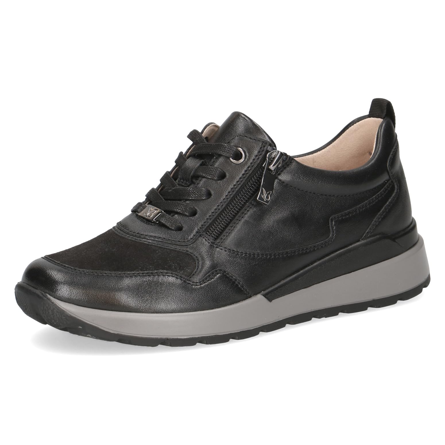 CAPRICE Women's Flat Sneakers, Black (Black Comb), 6 UK