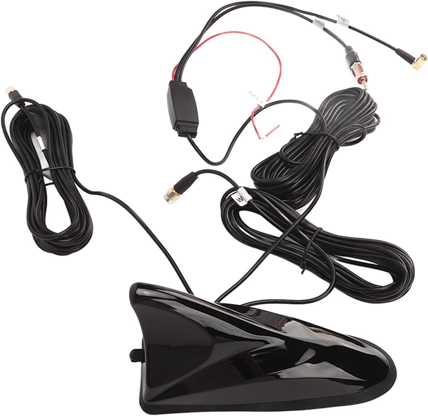 Car Radio FM Wireless Car Antenna 12V Shark Fin Antenna DAB FM WiFi High Sensitivity 5m Cable Length Universal Radio Aerial Antenna