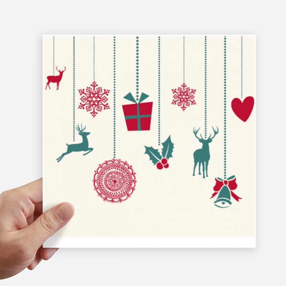 Autocollant carré Noël DIYthinker 4 pièces 20 cm x 20 cm