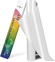 Vista 57 de HTVRONT - Rollo de vinilo termotransferible, 12 in x 8 ft, para diseños en camisetas, fácil de cortar y despegar, color negro, blanco y rojo