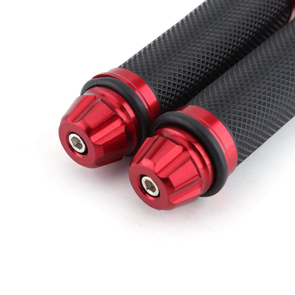 Keenso 2,2 cm uchwyty na kierownicę motocyklową, gumowe uchwyty CNC, uniwersalne antypoślizgowe gumowe uchwyty do kierownicy rowerowej
