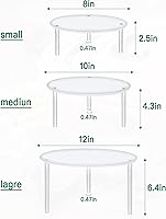 Vista 2 de 3 soportes acrílicos para tartas, soporte redondo reutilizable para cupcakes de postre, pastel, pizza, soporte de exhibición, plato de servir