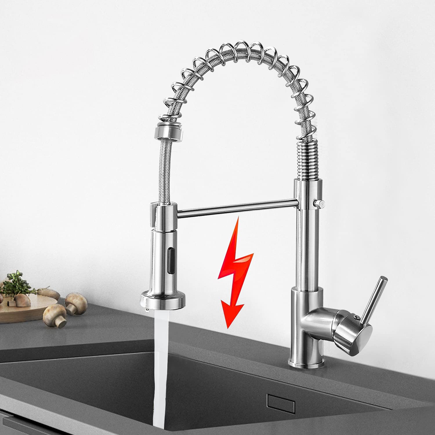Wasserhahn Messing Bad Niederdruck Küchenarmatur Von Cecipa - 360° Drehbar, Einhandmischer, Edelstahl & Chrom Einhand Spültischarmatur 360° Drehbar Chrom