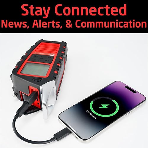 Miniatura 6 de Eton Odyssey Adventure Radio meteorológica NOAA con manivela, radio de emergencia de todas las bandas, tormenta de onda corta AMFM, Bluetooth,
