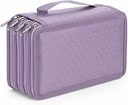 Estojo Escolar Multiuso | Grande Capacidade, 4 Divisórias e Espaço Para Até 72 Canetas/Lápis (Lilás)