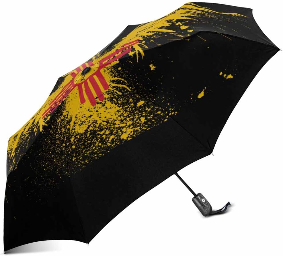New Mexico State Flag Pattern Design Windproof Rainproof, Travel Umbrella Compact Sun/Rain