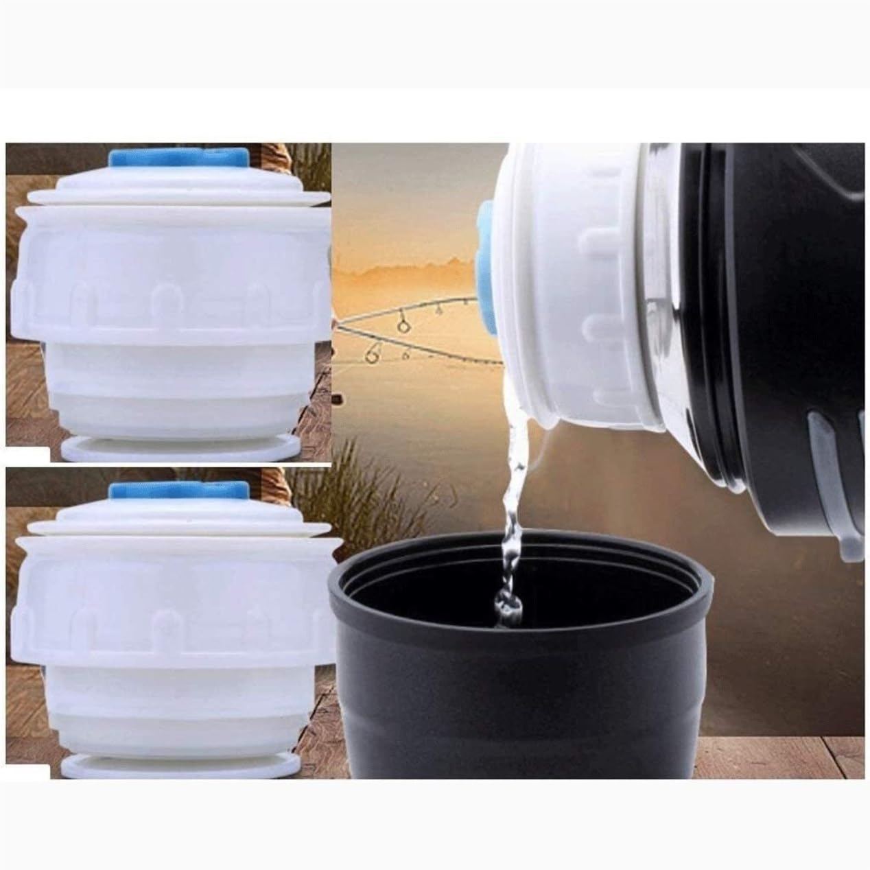 Borracce Sportive, Tazza Da Viaggio Thermos Tazza Da Caffè Thermos Da Campeggio Sottovuoto Con Coperchio Thermos In Acciaio Inossidabile Borraccia Termiche Sportiva(Black)