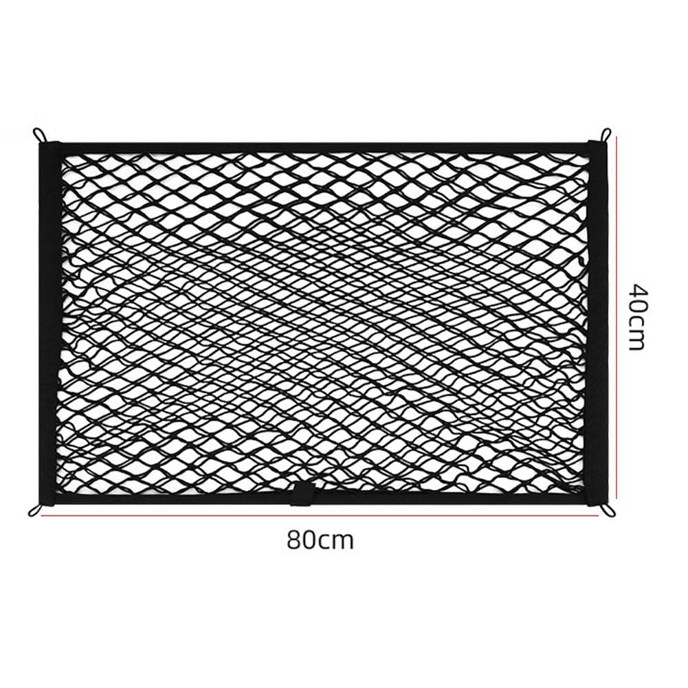 Filet De Coffre Voiture pour Hyundai i30 (FD GD PD 2007-2025 2026),Organisateur De Coffre À Double Couche avec Bordure Large,Maille Élastique pour Ranger Bagages Et Objets Divers,S