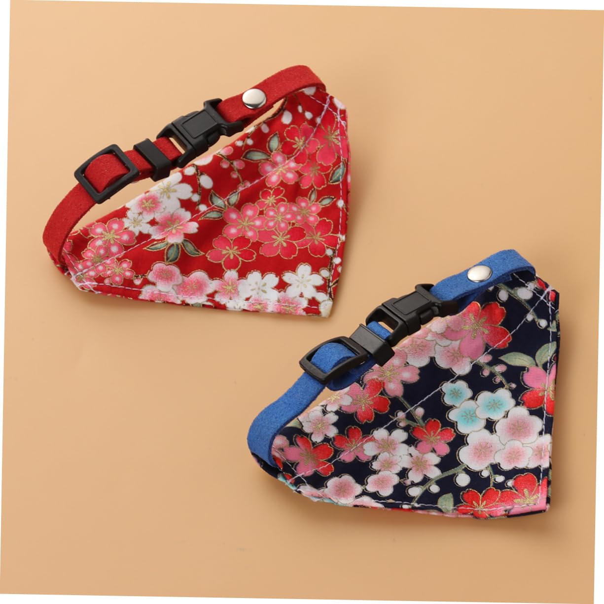 Kisangel 6pièces Collier Bandana pour Chien De Motif Floral Élégant Accessoires Animaliers Réglables Et Confortables