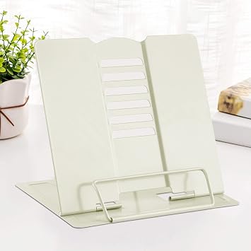 Adjustable Book Stand, for Recipe, Document, Tablet, Music BookBeige