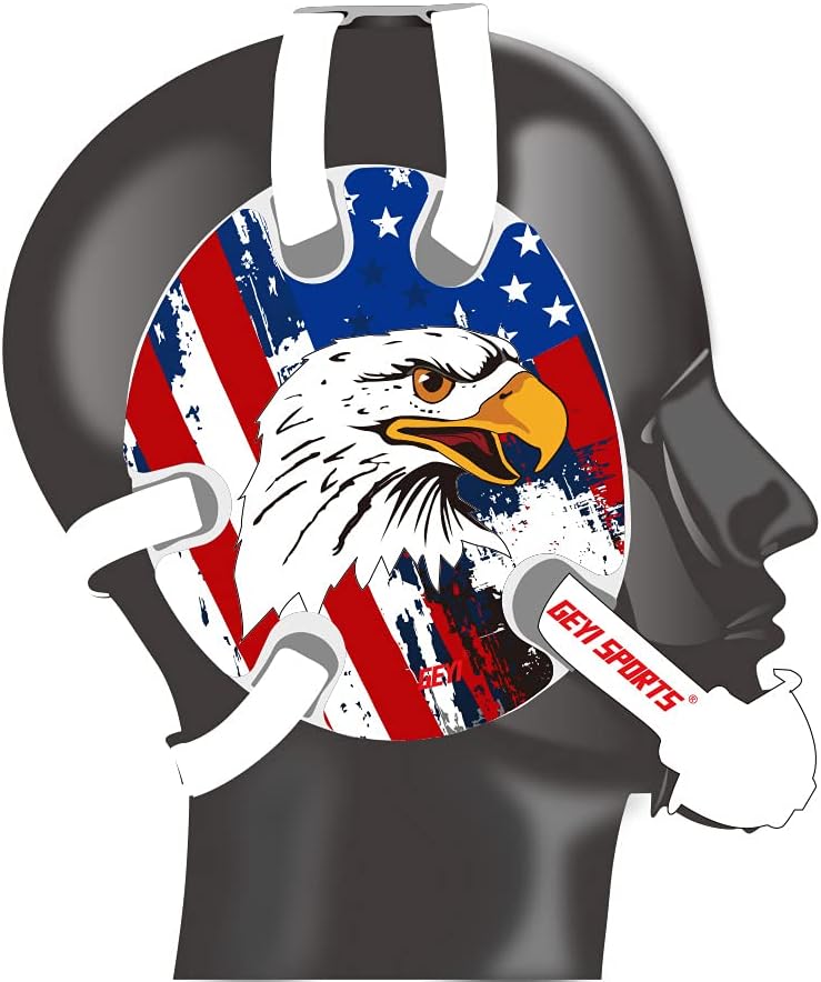 Wrestling Headgear US Flag Eagles Sticker (Navy, Youth)