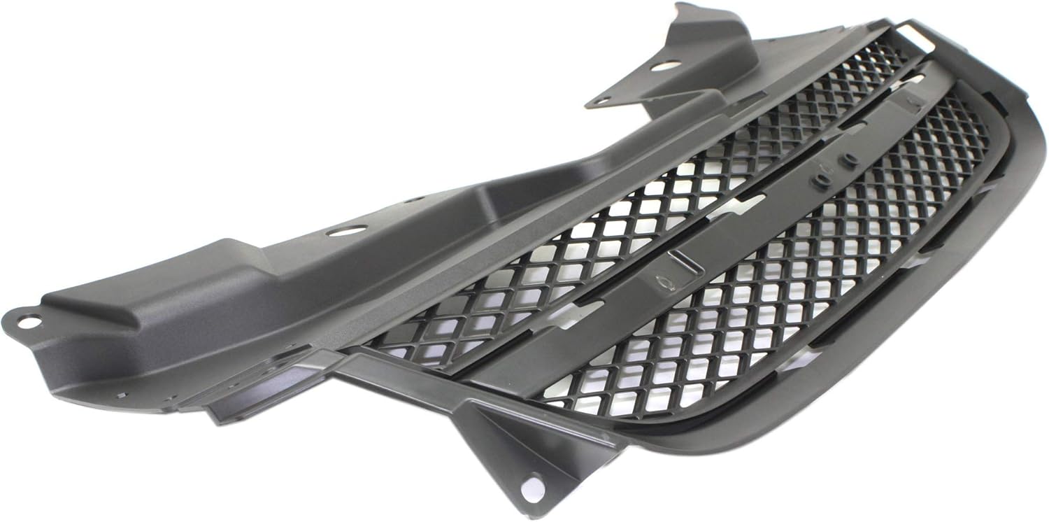 Evan-Fischer Grille Assembly Compatible with 2008-2010 Chevrolet Cobalt Upper Textured Gray Shell and Insert SS Model