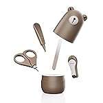 Baby Nail Clippers Set, Baby Nail Kit with Cute Case, Infant Manicure and Pedicure Health Grooming Care Can for Newborn, Kids and New Parents As Shower Gifts (Bronze Bear)