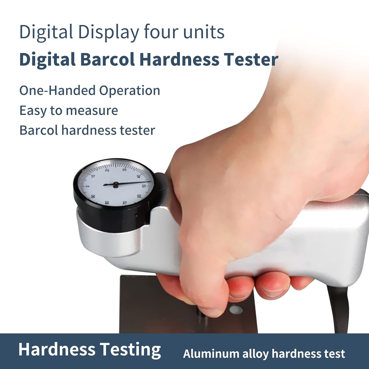934-1 Portable Aluminum Alloy Hardness Tester Meter - Barcol Hardness Tester & Indentation Tester, Mobile, Quick & Non-destructive Test, ASTM B648 Standard, Accurate Measurement, Single-hand Operation