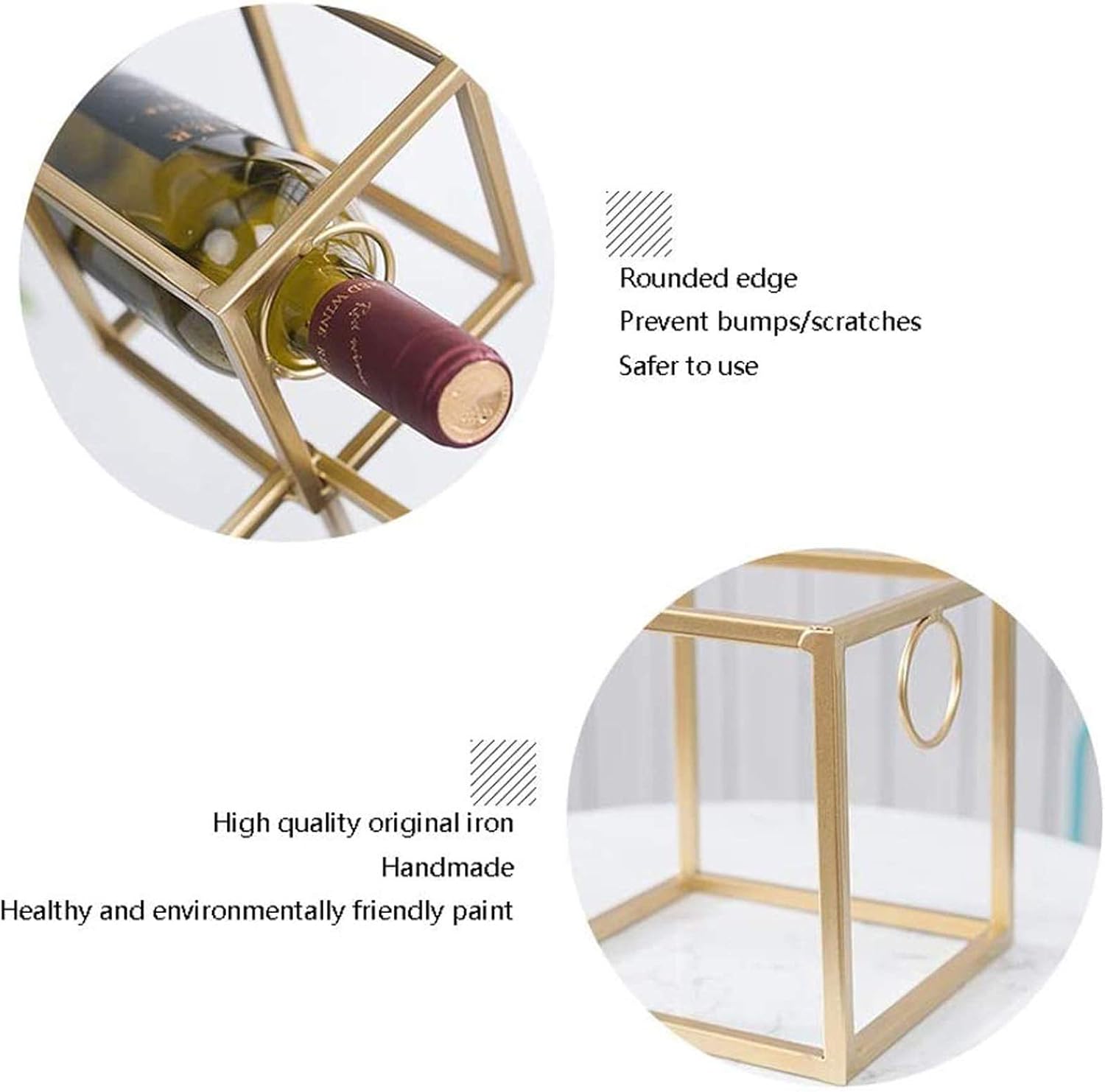 Creative Tabletop Wine Racks, Geometry Structure Freestanding Wine Racks & Cabinets, Iron Spiral Bottles Holder, Themed Gifts for Women Home Decoration