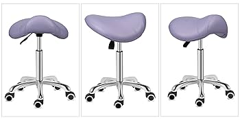 Amazon.com: Kaleurrier Saddle Stool Rolling Swivel Height