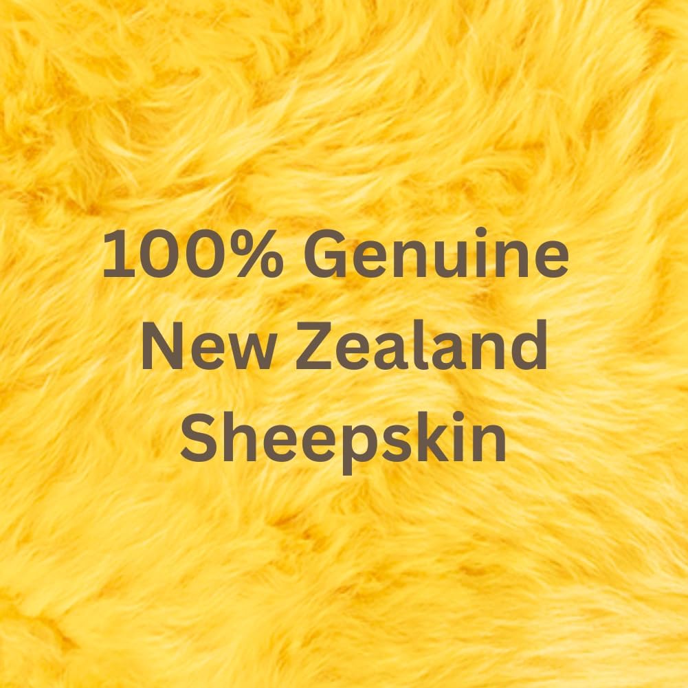 Lambland Eco-Tanned Luxury Yellow Sheepskin Rug – Vibrant, Sustainable, and Soft Sheepskin for Bright and Stylish Home Décor
