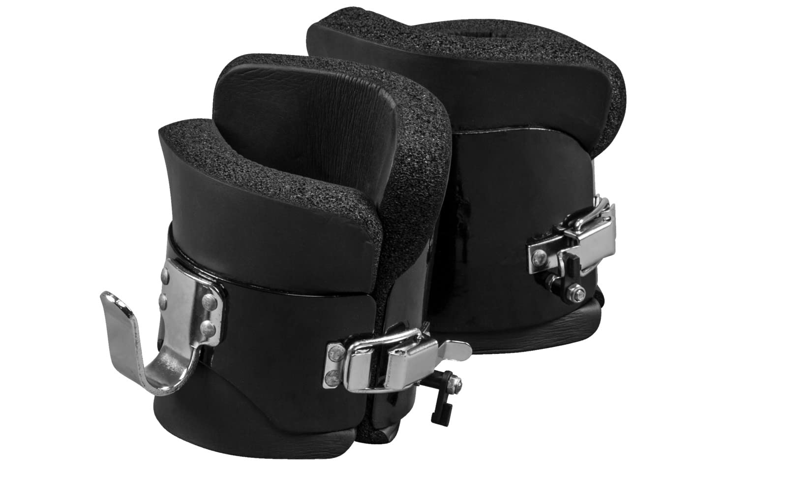 Gorilla Sports Botas de Gravedad para Inversión, Ganchos de Acero, Cierre de Seguridad, Compatible con Barras de 30 mm