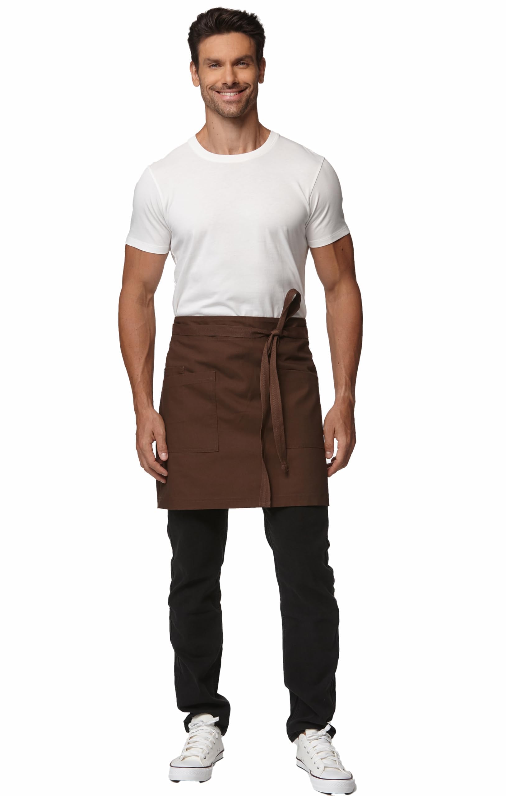 Tablier de Serveur Unisexe Demi Tabliers de Restaurant 4251