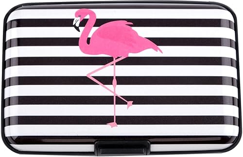 Portatarjetas de crédito RFID para mujeres y hombres cartera de aluminio delgado tarjetero de metal duro para tarjetas de visita estuche de