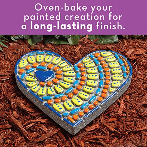 MindWare 13818688 Paint Your Own Stepping Stone Heart, Multicolour