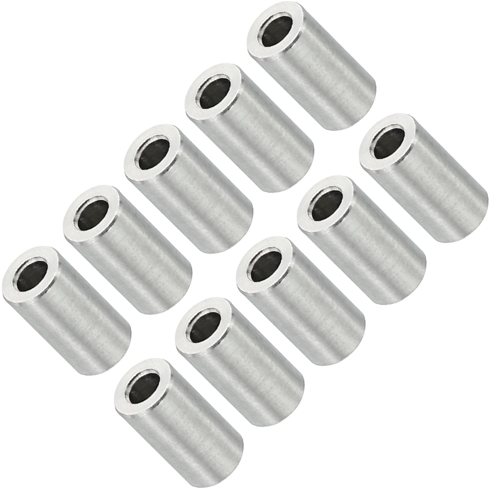 Unifizz M3 Stainless Steel Spacers, 10Pcs Round Metal Spacer Tubes 3.1mm ID x 6mm OD x 10mm Length Unthreaded Stainless Steel Standoff for M3 Screw Bolt Assemblies