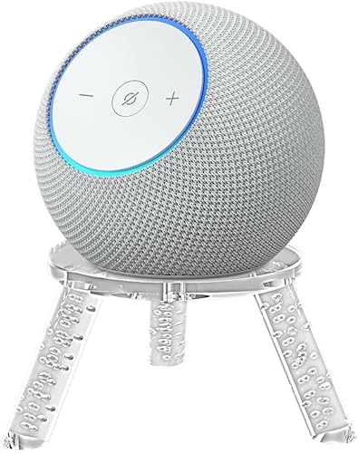 Miniatura 3 de Desktop Stand Speaker Holder For Echo Studio/Dot Max / Spot2024 Speaker, Acrylic Tripod Tabletop Speakers Riser, Space Saving Mount, Home Decor