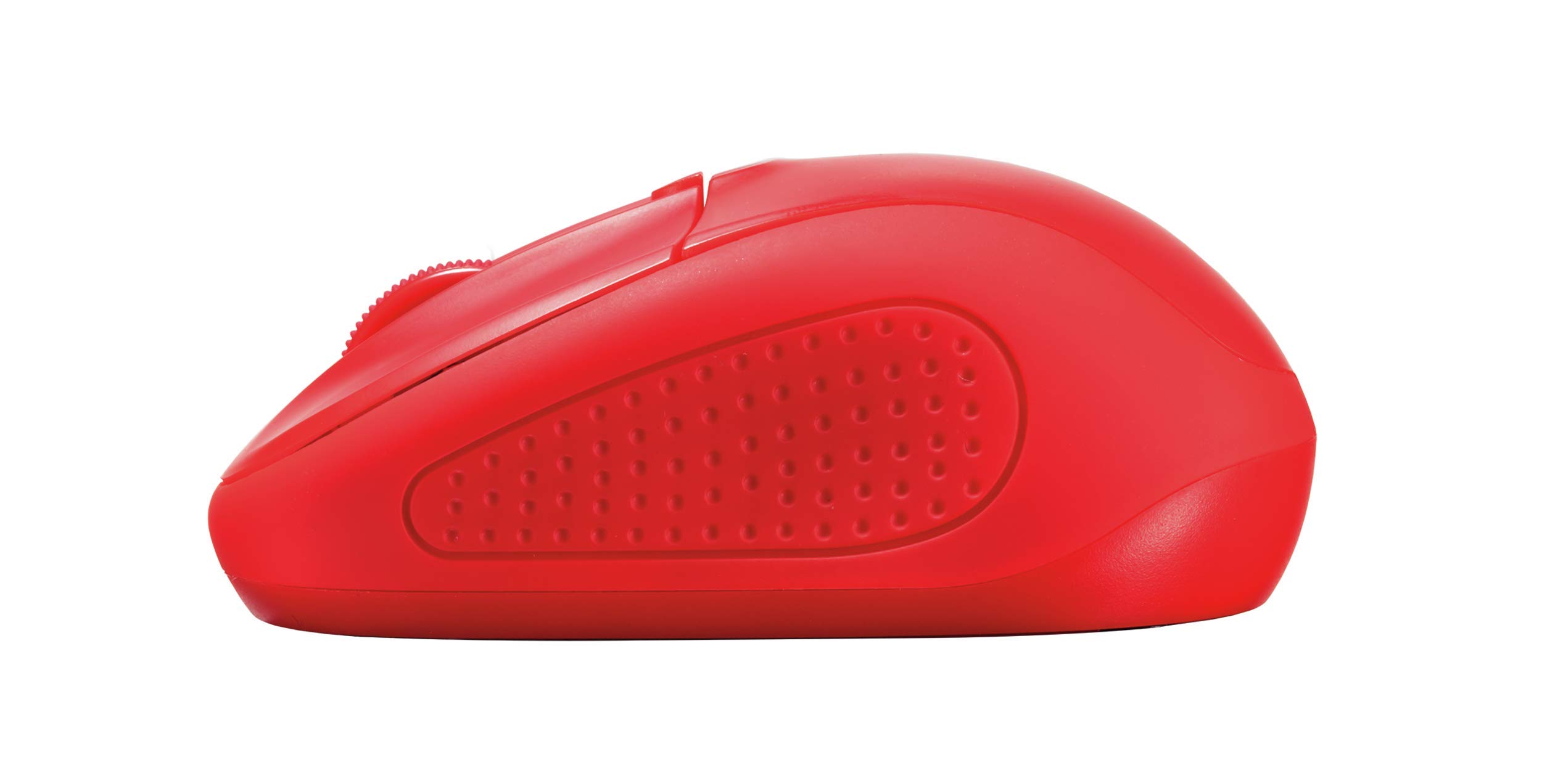 Trust Primo Mouse Ottico, Wireless, Interruttore Integrato, Tasti Premuti, Rosso