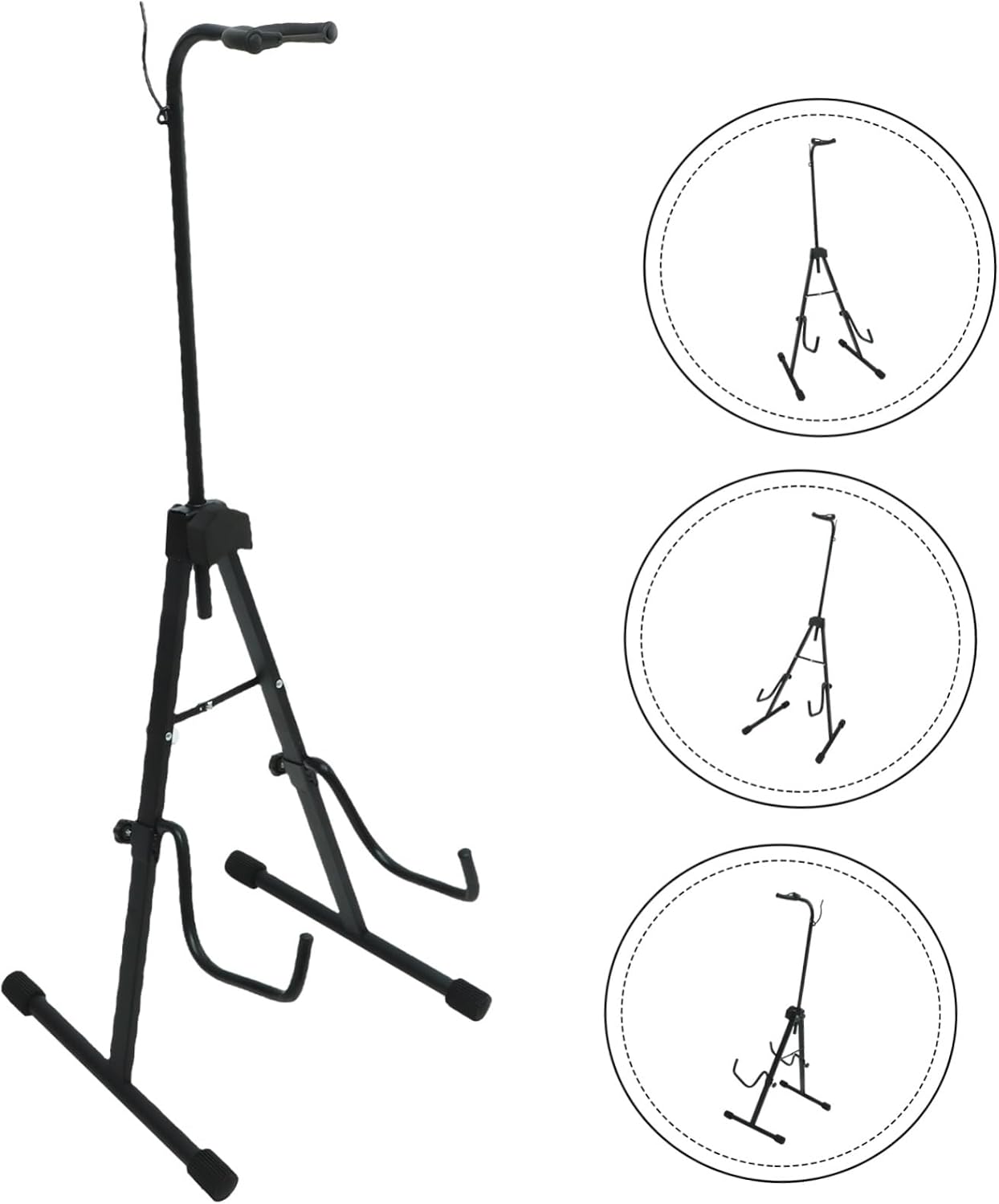 ERINGOGO Adjustable Cello Stand Bow Holder Foldable Black Violoncello Bracket for Home Use Sturdy Music Stand for Musicians
