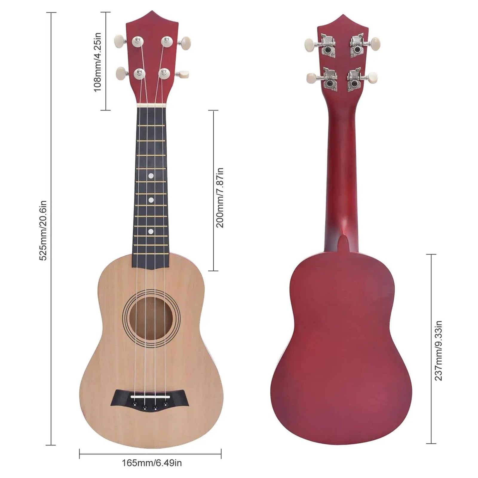 21 calowe Ukulele Sopranowe W Stylu Hawajskim Idealne Dla Początkujących Ukulele