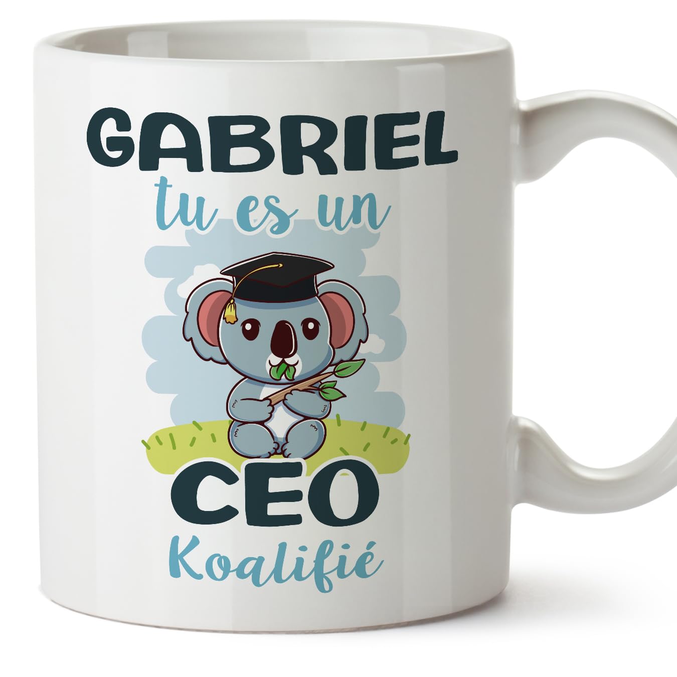 MUGFFINS Personalised Mug for CEO Man - in French - Koalifies Personalisés - Funny Custom Gift for Colleagues - Ceramic 11oz Mug