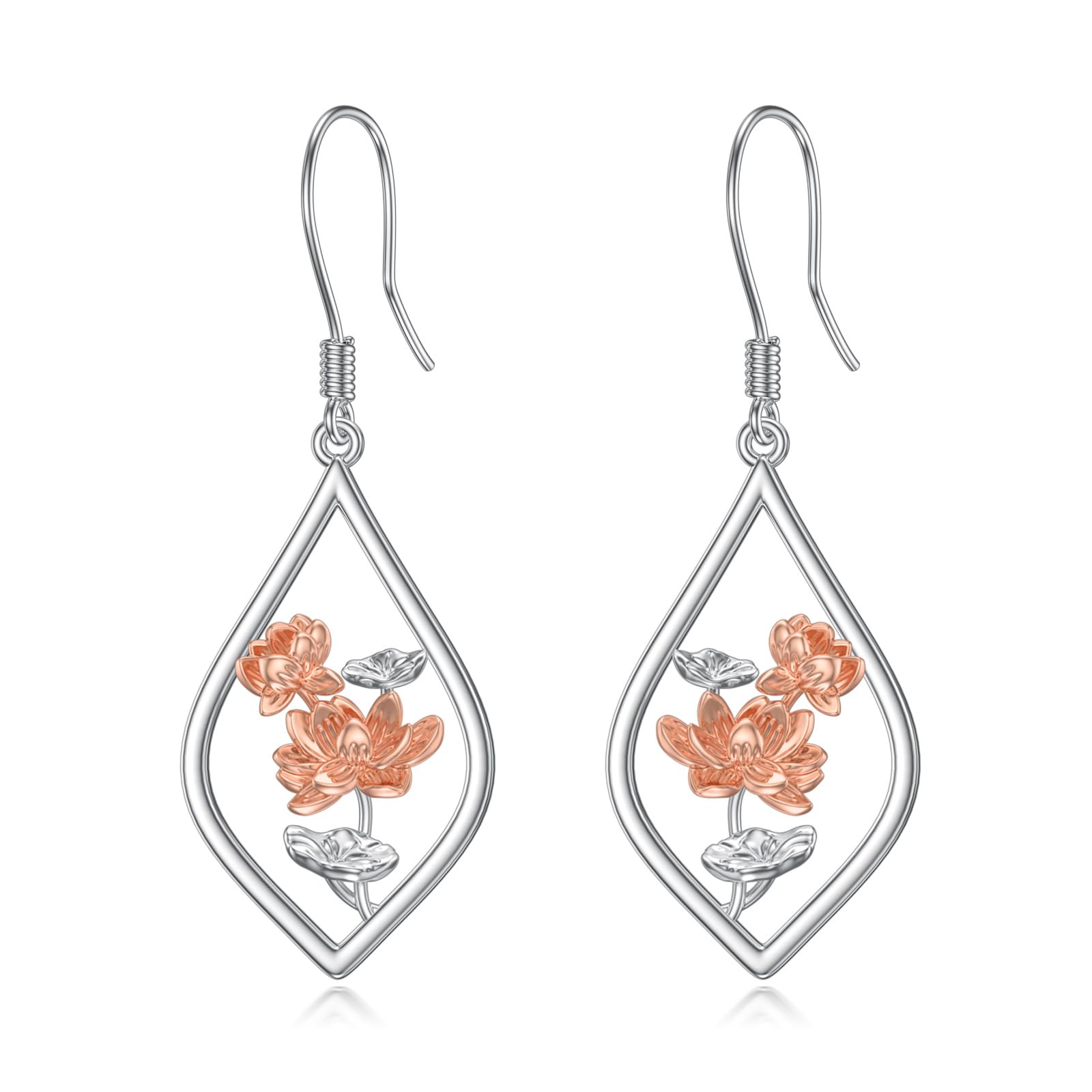Scottish Thistle/Sunflower/Violet/Daffodil/Orchid Earrings Sterling Silver Flower Dangle Dangling Drop Boho Earrings Jewelry Gifts for Women