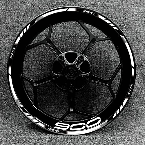 Für Kawasaki Z900 Motorrad Rad Aufkleber Vorne Und Hinten Reifen Reflektierende Streifen Kit Aufkleber Moto Felge Wasserdichter Aufkleber Felgenaufkleber (Color : 19)