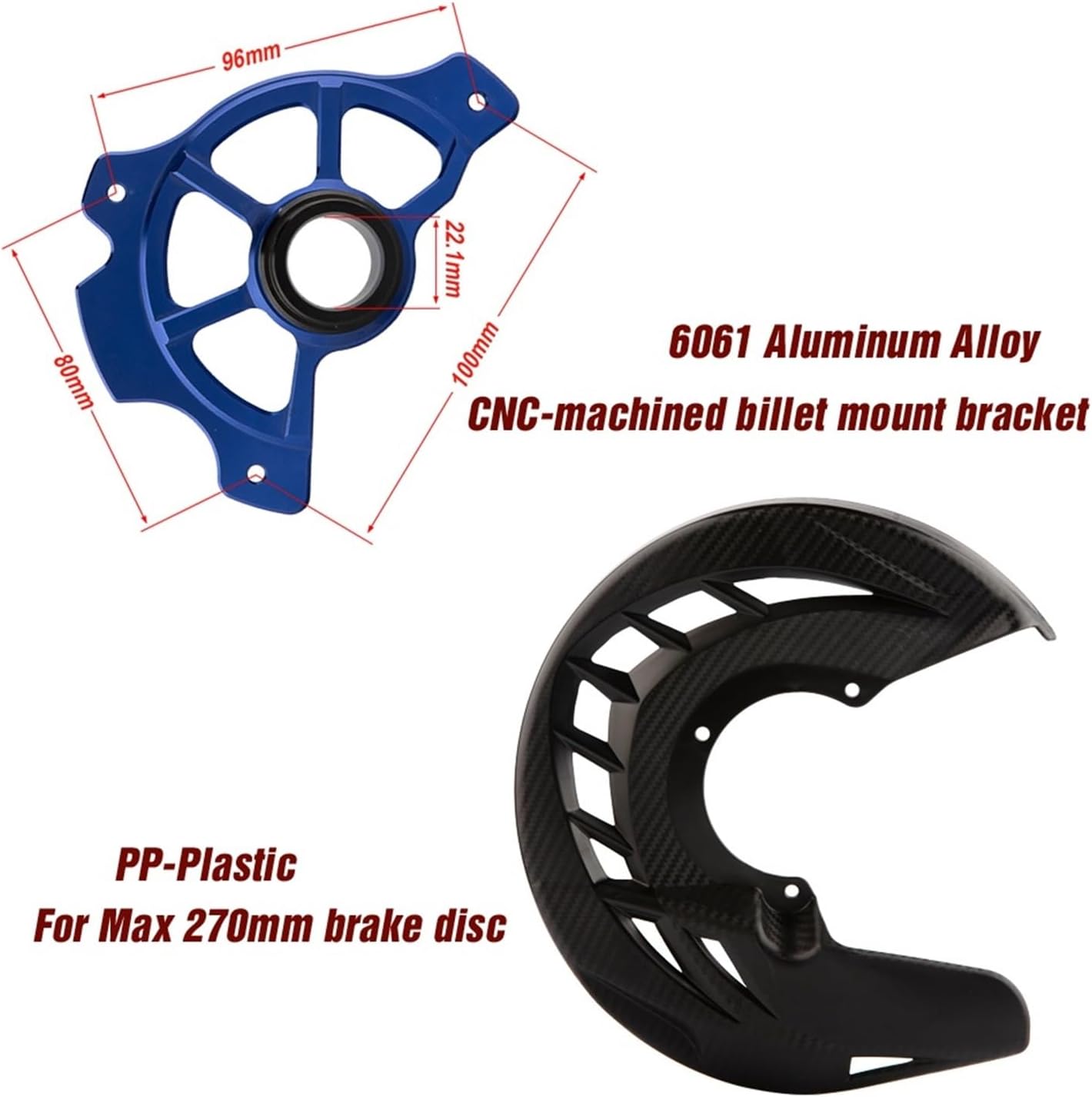 22mm Front Axle Brake Disc Guard Cover Fit for Husqvarna 125 150 250 300 350 450 501 TC FC 2015-2024 TE FE 2016-2024 TX FX 2017-2024(3)