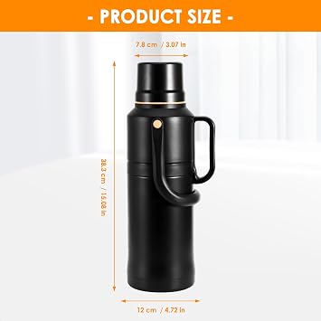 Flask for Hot and Cold Drinks, 2.3L Large Capacity Thermal Flask Stainless Steel Vacuum Insulated Flasks for Hot Drinks, Portable Leak-Proof Thermal Flasks for Outdoor Camping,Hiking,Cycling