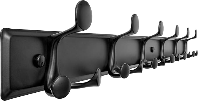 36 Inch Modern Coat Hanger - Black