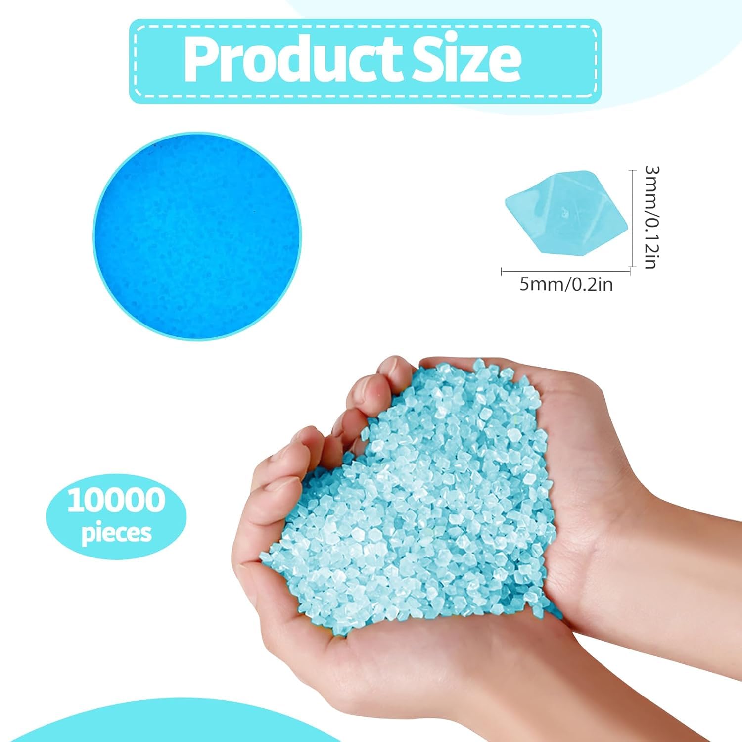 10000 Pezzi Bagliore Rocce 3-5mm Pietre Luminose Blu, Pietre da Giardino Luminosi, Che si Illuminano al Buio Sassi da Giardino, per Giardino, Vaso Pianta, Pesce Acquario