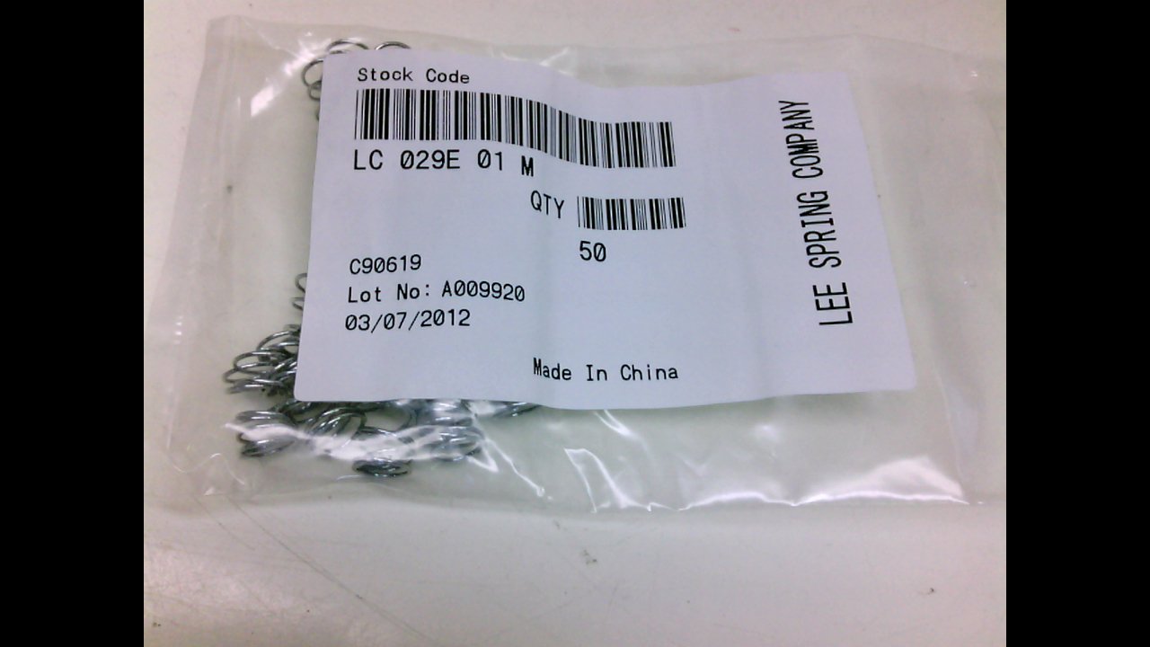 Lee Spring Co. Lc-029E-01-M - Pack of 50 - Compression Spring, Outside Lc-029E-01-M - Pack of 50 -