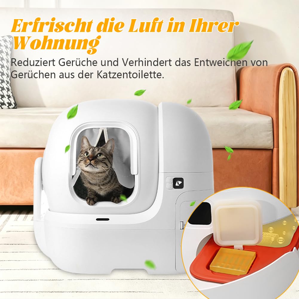 6 Stück Geruchsvernichter N50 kompatibel mit pura Max & pura Max 2, Geruchsentferner Kartuschen für Selbstreinigende Katzentoilette, Sicher und Nicht Reizend, Hartnäckige Haustiergerüche zu entfernen
