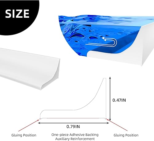 Miniatura 3 de Presa de agua para umbral de ducha, protector de salpicaduras de silicona para cocina, protector de agua plegable para fregadero, tira de retención