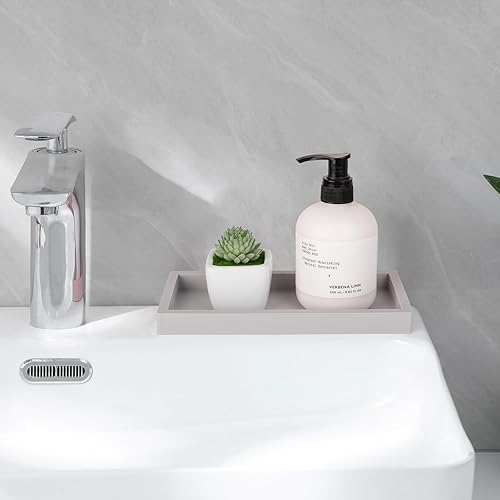 Miniatura 101 de Bandeja de baño, pequeña bandeja de tocador de silicona, jabonera, soporte para esponja, organizador de fregadero de cocina, accesorios de baño
