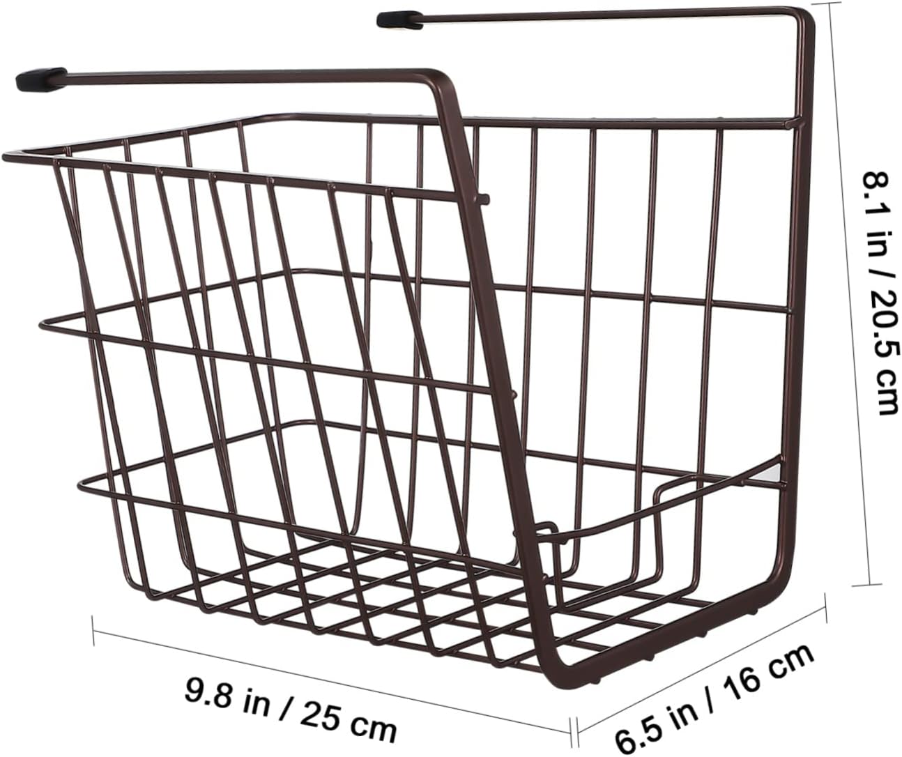 Mikinona 2 Pack under Shelf Wire Baskets White Hanging Storage Baskets for Kitchen Pantry Cabinet