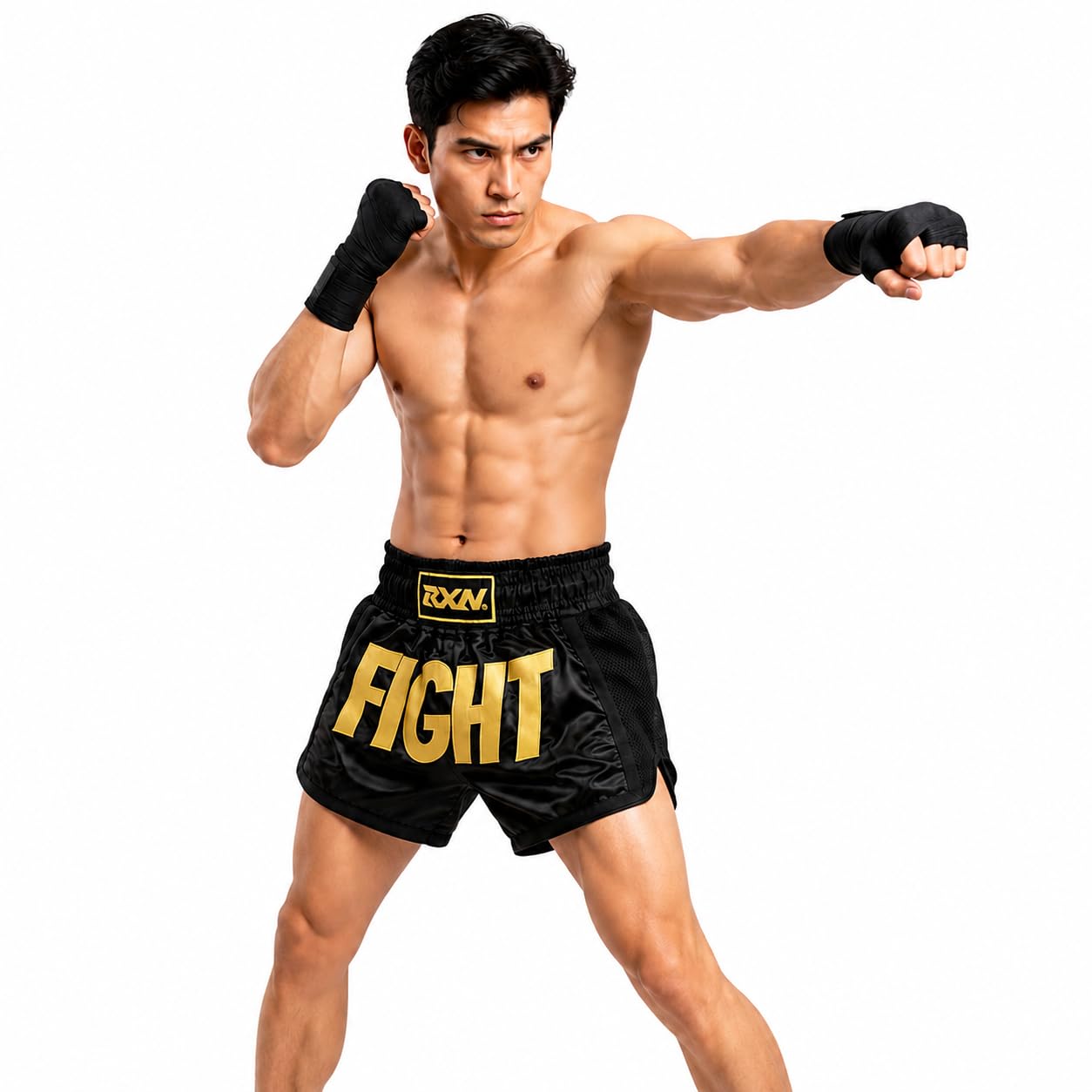 rxn Muay Thai Shorts for Men | Premium Satin Boxing & MMA Fight Shorts-picture-43