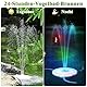 AMZtime USB LED Springbrunnen, Schwimmender RGB LED Brunnen mit Fernbedienung, Bunte LED Teichpumpe mit Stützstange,Teich Springbrunnen für Vogeltränke,Teich,Fishbowl,Garten,Außen und Drinnen
