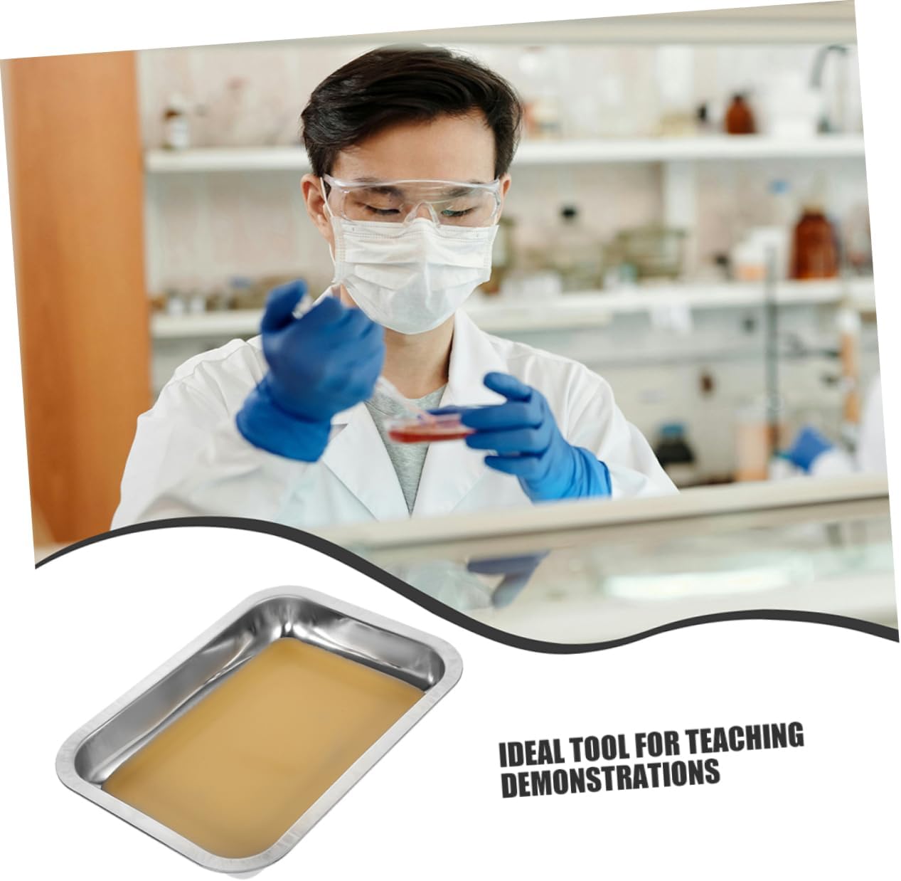 2pcs Dissection Tray Wax Coated Lab Pan for Secure Sample Fixation for Biology Experiments and Educational Use Easy to Clean and Stable Design