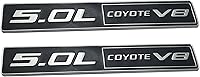 Vista 6 de 2 calcomanías de 5.0L Coyote v8 Emblemas 3D para maletero de motor, calcomanías compatibles con automóvil (negro)
