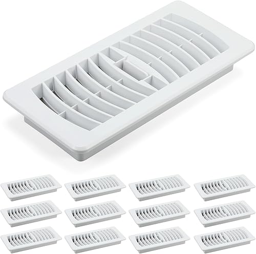 12 cubiertas de ventilación de suelo de 4 x 10 pulgadas, cubierta de ventilación de plástico resistente para caminar con palanca de suministro de