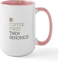Vista 8 de CafePress Coffee Then Genomics - Taza de café de cerámica, taza de té, 15 onzas