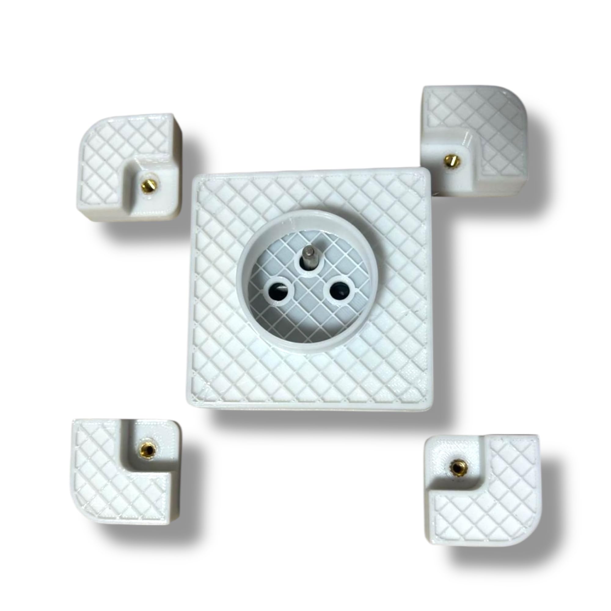 Kit Prise Electrique à Carreler - 16A - Finition Invisible - Outillage Carreleur 2.0 (Blanc)