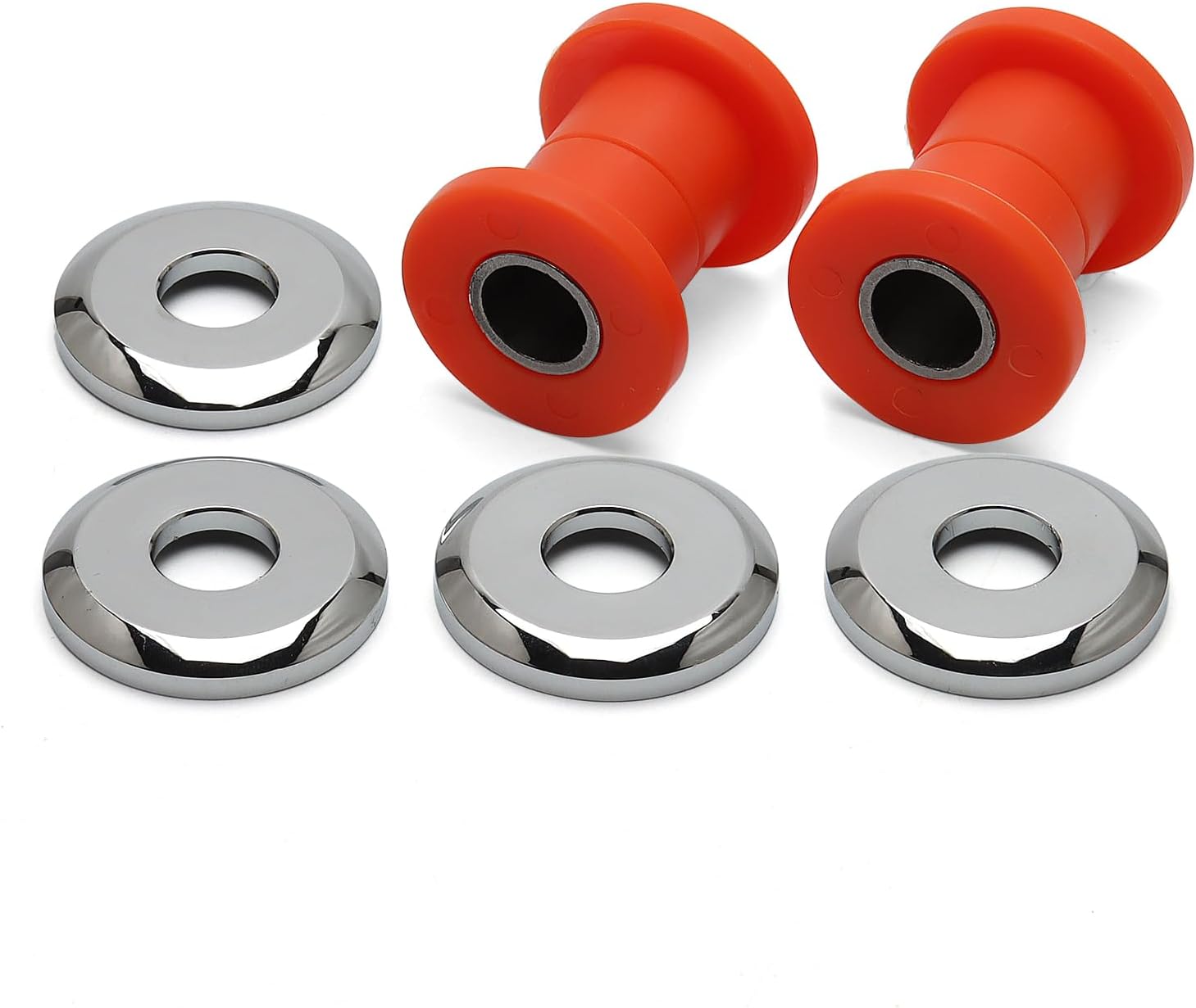 Polyurethane Handlebar Riser Bushings Fit For Harley 1983-up Touring Road King Street Glide Street Glide Electra Glide Road Glide 2018-up Softail Low Rider S FXBB FXLRS Fat Boy (Orange White)